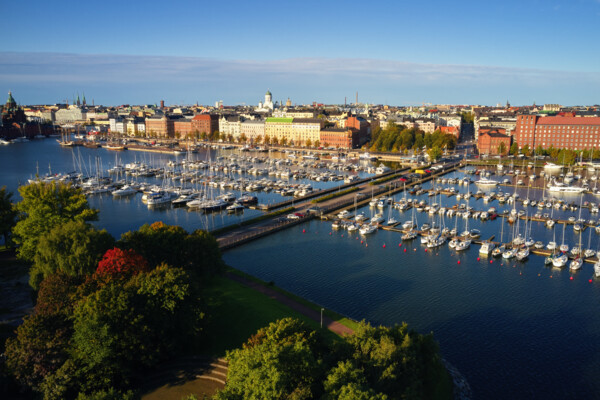 Harbour on Pohjoisranta shore in Helsinki